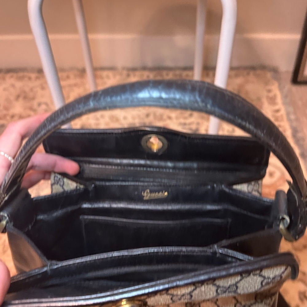 Gucci Monogram Blue and Black Shoulder Bag - Picture 9 of 11
